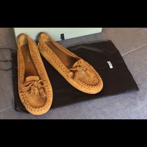 Prada suede loafers moccasins flats